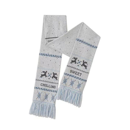 SweetChilling Reindeer Jacquard Hooded Knit Women&