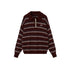 SweetChilling_Retro_Striped_Polo_Collar_Loose_Fit_Women&