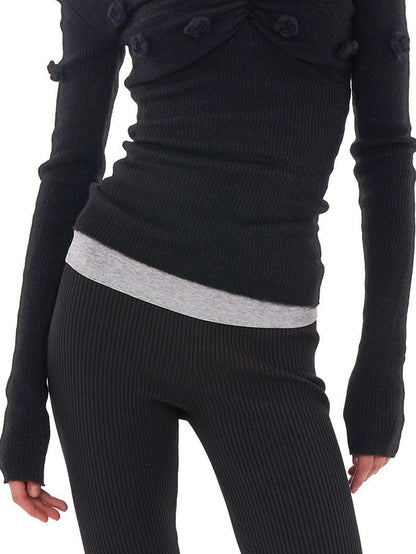 SweetChilling Retro Versatile Slim Knit Women&