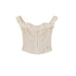 SweetChilling Ruffle Embroidered Cinched Waist Slimming Women&