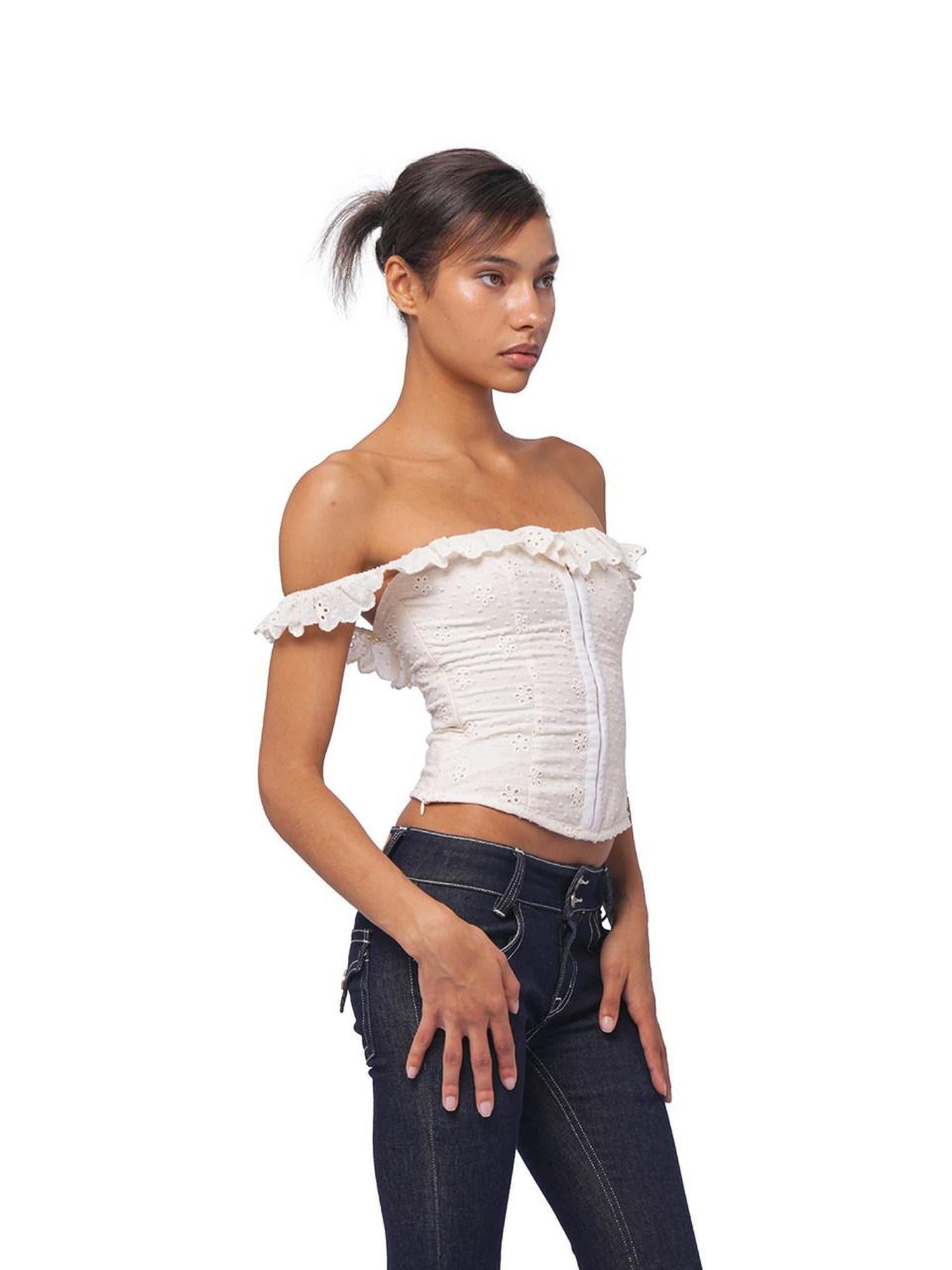 SweetChilling Ruffle Embroidered Cinched Waist Slimming Women&