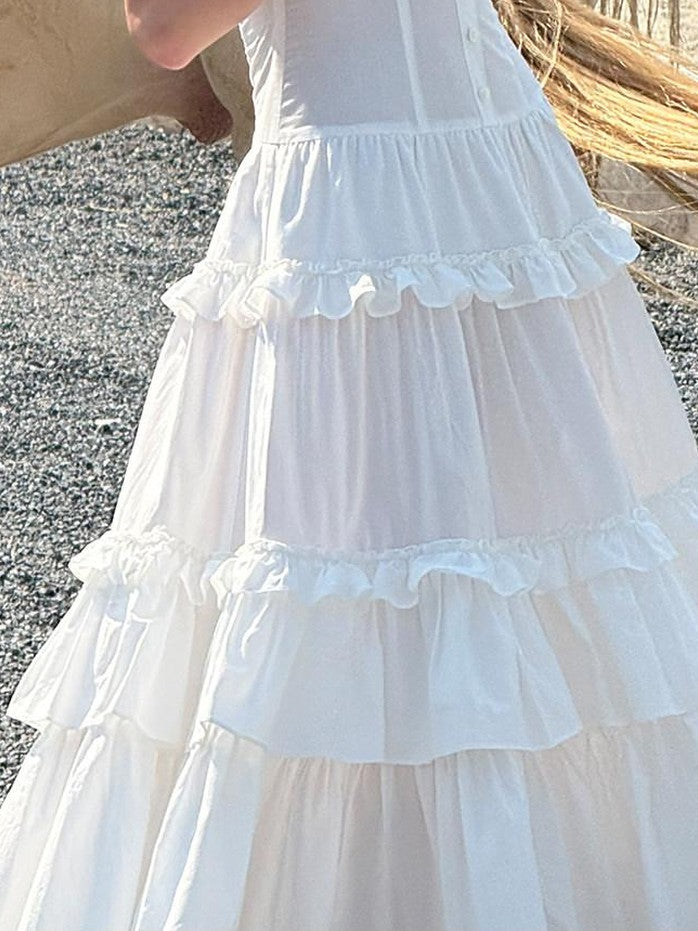 SweetChilling Ruffled Strapless Cinched Waist Women&