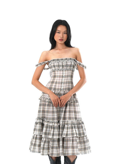 SweetChilling Ruffled Strapless Cinched Waist Women&