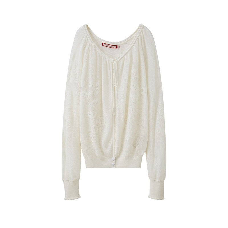 SweetChilling Sheer Jacquard Bohemian Women&