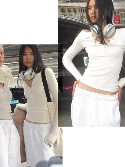 SweetChilling Skin Friendly Waist Cinch Mid Length Long Sleeve Women&