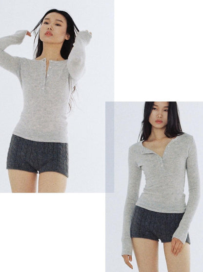 SweetChilling Skin Friendly Waist Cinch Mid Length Long Sleeve Women&