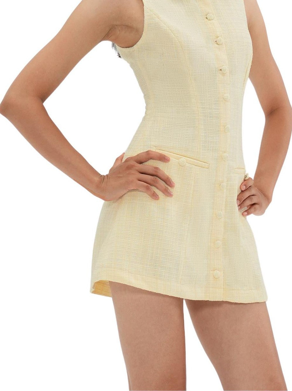 SweetChilling Small Round Neck Colorblock Cinched Waist Women&