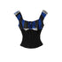 SweetChilling Sporty Spliced Waist Cinch V-neck Printed Cropped Women&