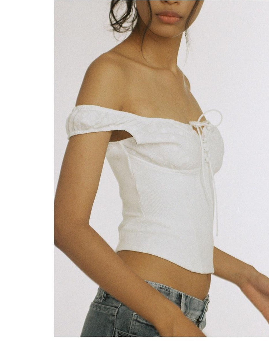 SweetChilling Sporty Spliced Waist Cinch V-neck Printed Cropped Women&