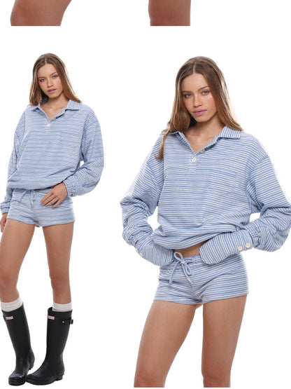 SweetChilling Striped Comfortable Warm Women&