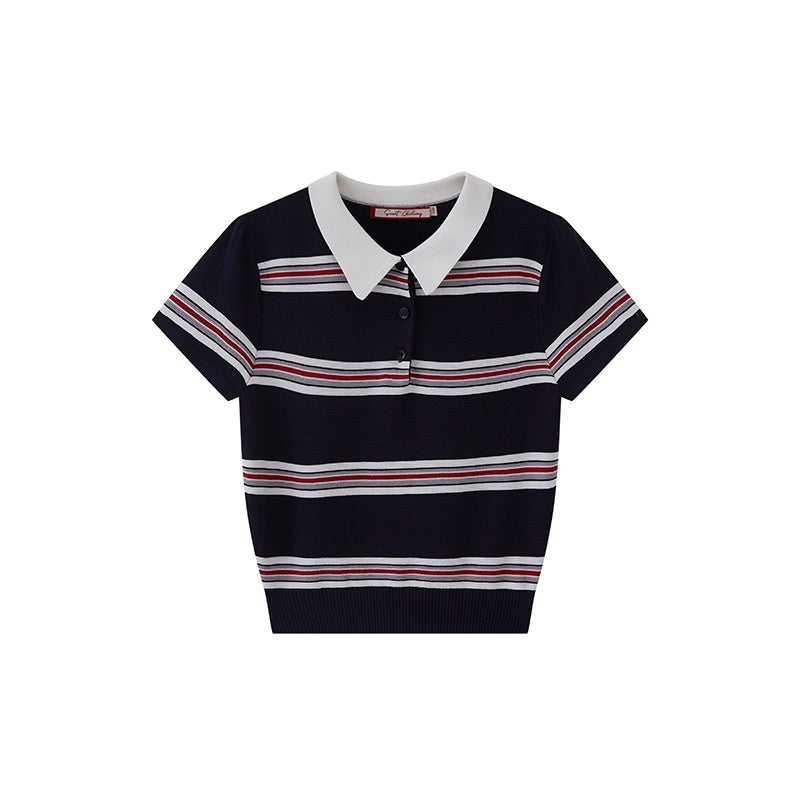 SweetChilling_Striped_Contrast_Color_Trim_Slim_Fit_Polyester_Women&