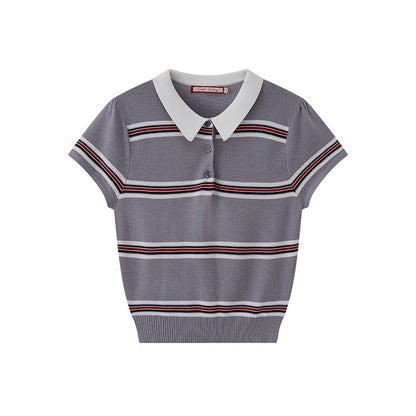 SweetChilling_Striped_Contrast_Color_Trim_Slim_Fit_Polyester_Women&