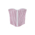 SweetChilling Striped Cropped Shirt Boned Corset Cotton Women&