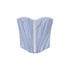 SweetChilling Striped Cropped Shirt Boned Corset Cotton Women&