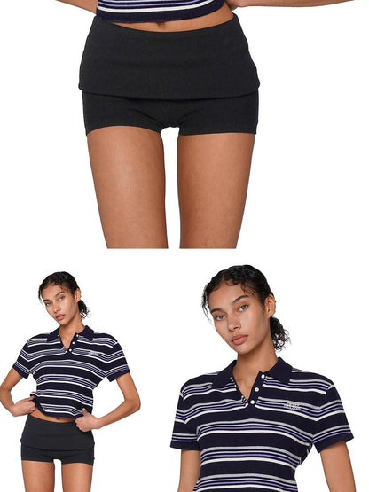 SweetChilling Striped Patchwork Women&