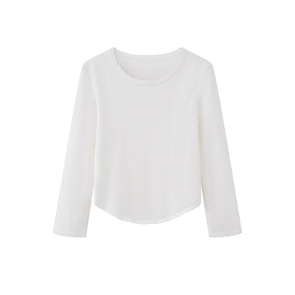 SweetChilling_Striped_Perforated_Jacquard_Round_Hem_Women&