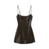 SweetChilling Textured Sheen Waist Spaghetti Strap Women&
