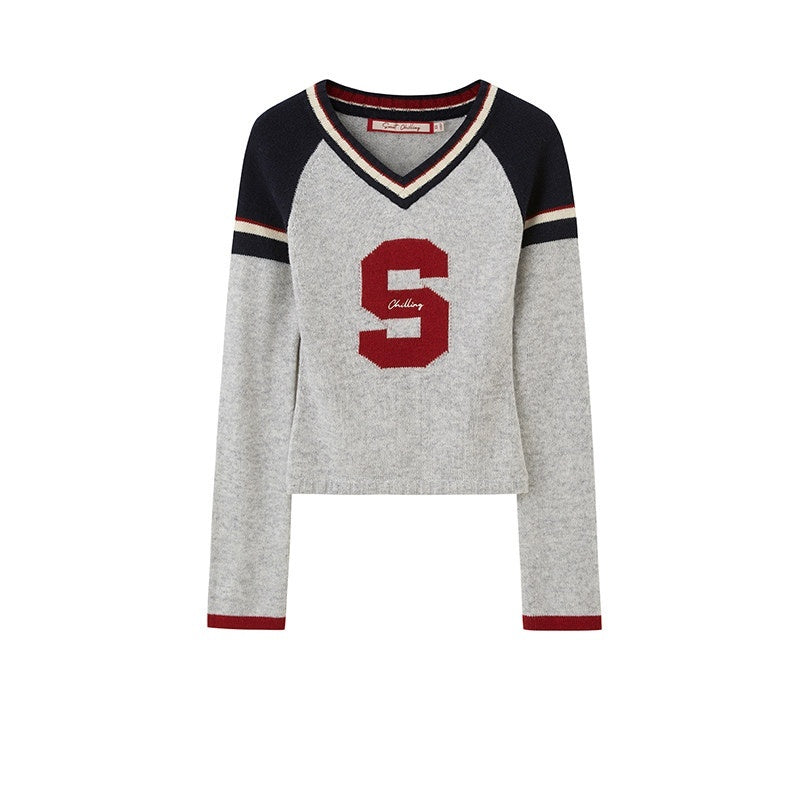 SweetChilling_V-neck_Jacquard_Sport_Short_Cropped_Slim_Women&