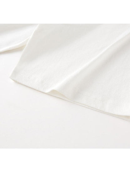 SweetChilling White Embroidered Letter Logo Women&