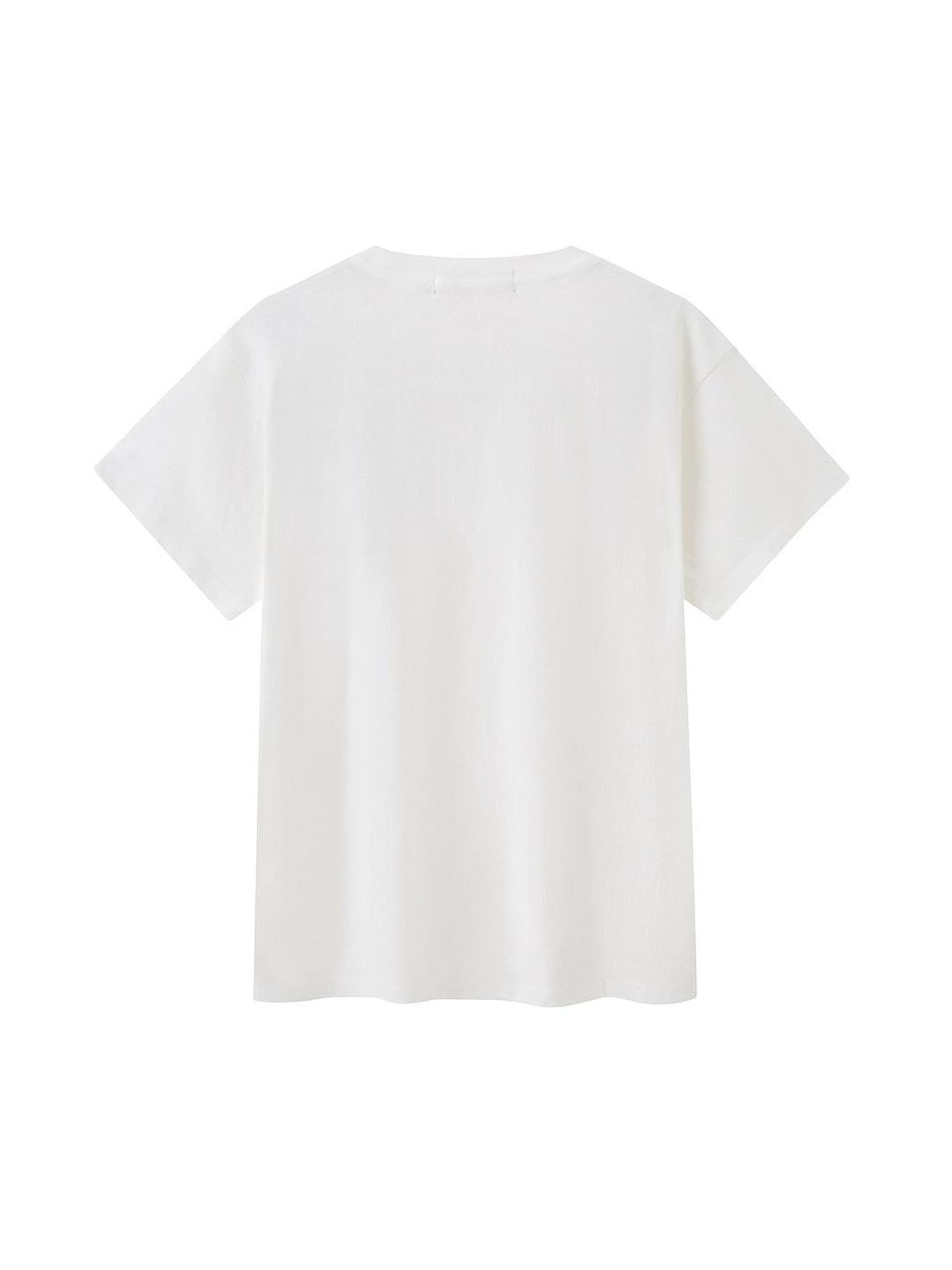 SweetChilling White Embroidered Letter Logo Women&