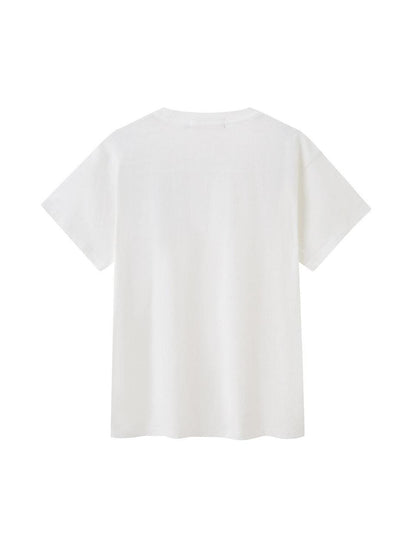 SweetChilling White Embroidered Letter Logo Women&