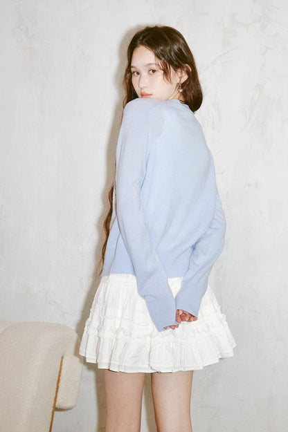 DIDDI MODA Sweet Bunny Cherry Knit Cardigan