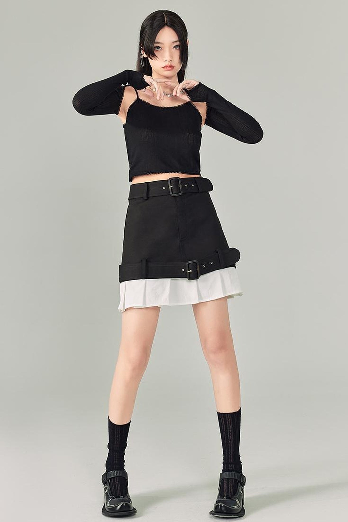 DIDDI MODA Sweet Cool Cutout Sleeve Cami Piece Set