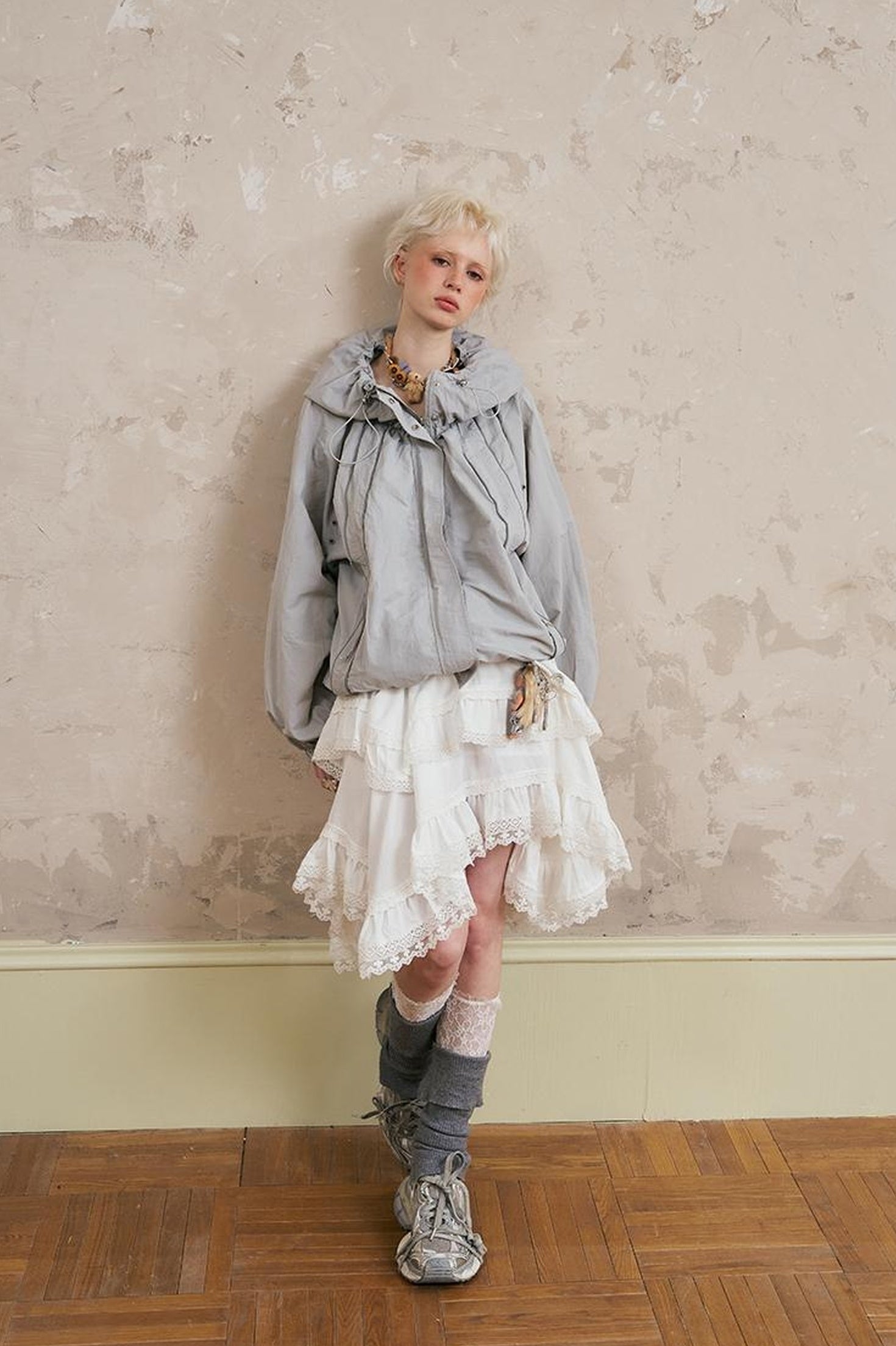 DIDDI MODA Sweet Crush Utility Lace Hoodie
