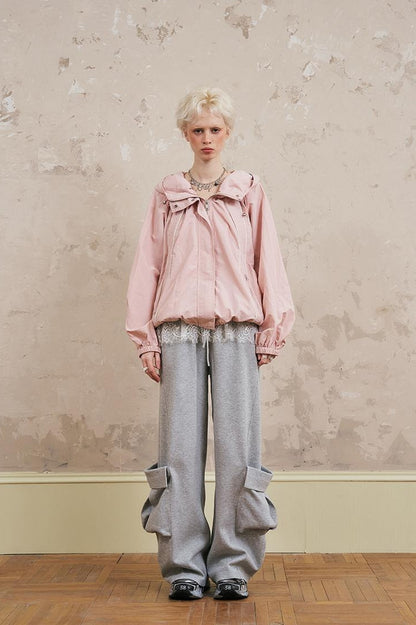 DIDDI MODA Sweet Crush Utility Lace Hoodie