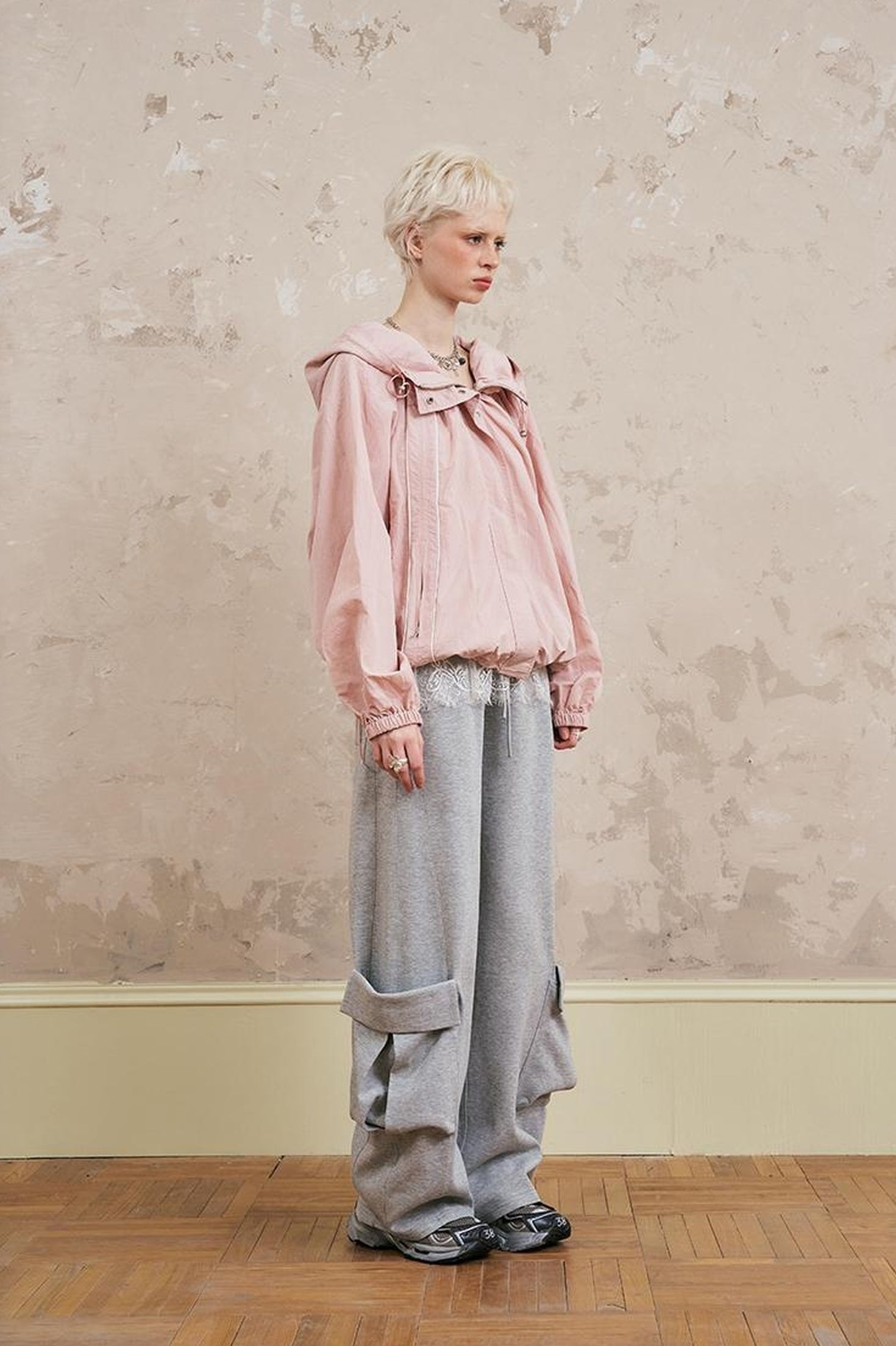 DIDDI MODA Sweet Crush Utility Lace Hoodie
