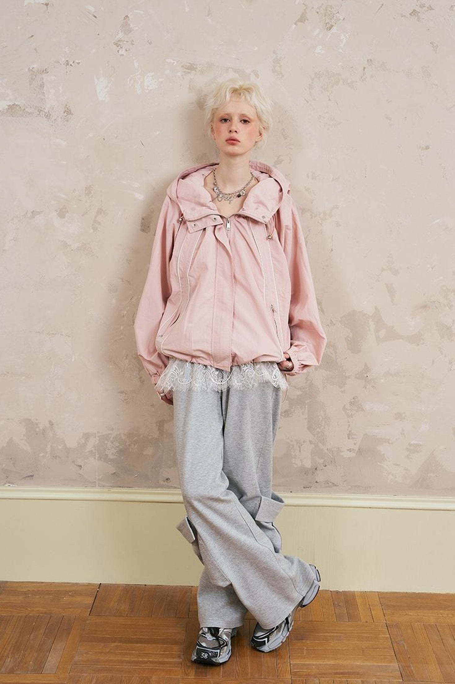 DIDDI MODA Sweet Crush Utility Lace Hoodie