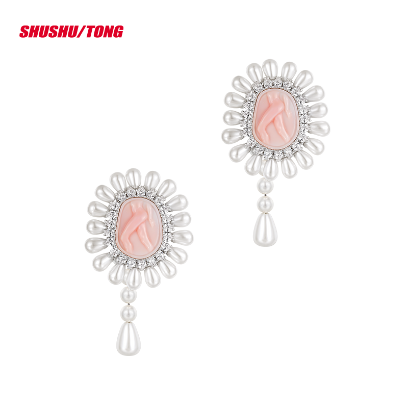 Sweet Pearl Tassel Earrings for Girls