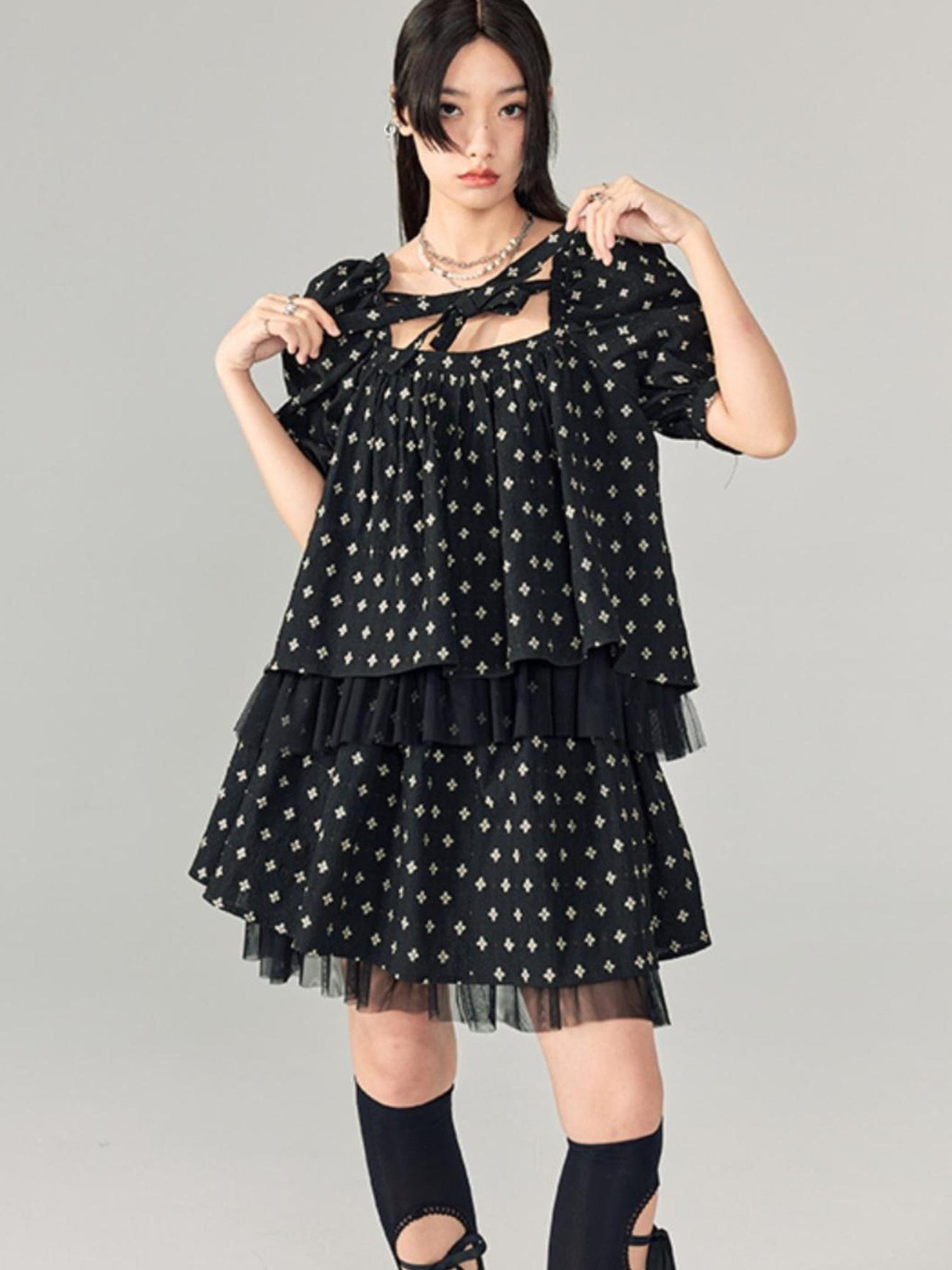DIDDI MODA Sweet Salty Floral Square Neck Two Piece Set