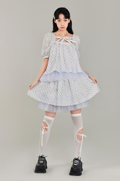 DIDDI MODA Sweet Salty Floral Square Neck Two Piece Set