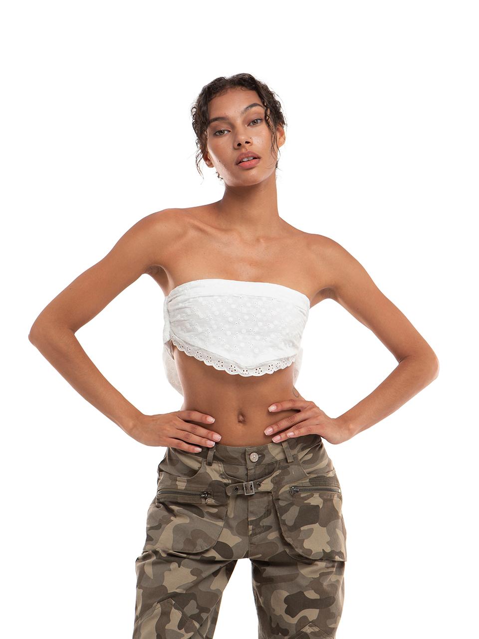 SweetChilling Sweet Sexy Embroidered Stretch Bandeau Top