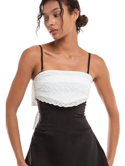SweetChilling Sweet Sexy Embroidered Stretch Bandeau Top