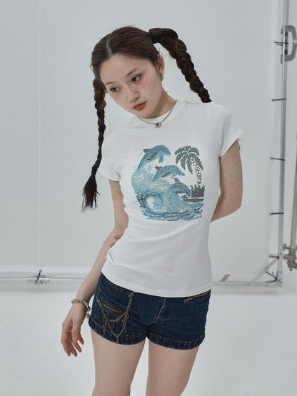 Achihara Sparkly Disco Summer Sleeveless T-Shirt &amp; Vest