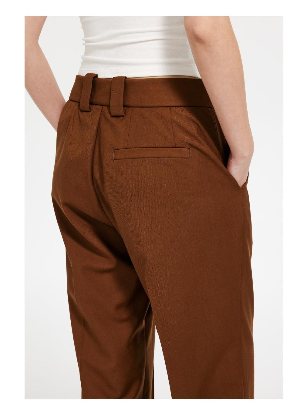 Tailored Wide-Leg Trousers with Double Pleats