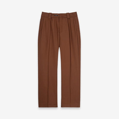 Tailored Wide-Leg Trousers with Double Pleats