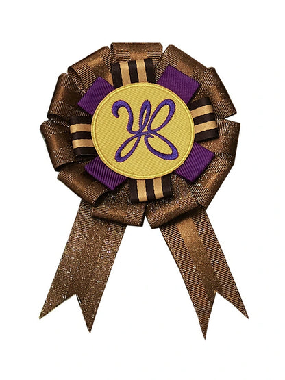 Vintage Embroidered Ribbon Brooch With Tassel