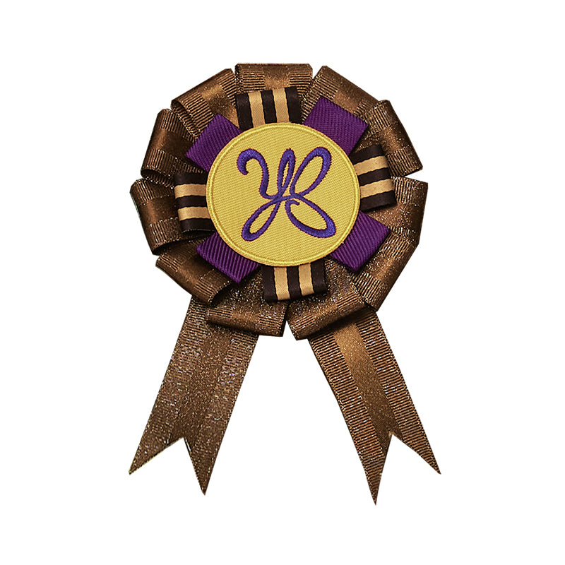 YOSHUYUKI Vintage Embroidered Ribbon Brooch With Tassel