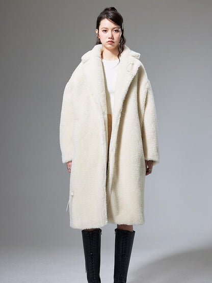 DIDDI MODA Teddy Bear Floral Patch Overcoat