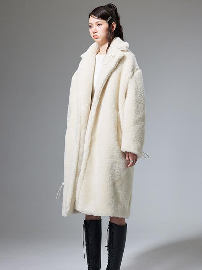 DIDDI MODA Teddy Bear Floral Patch Overcoat