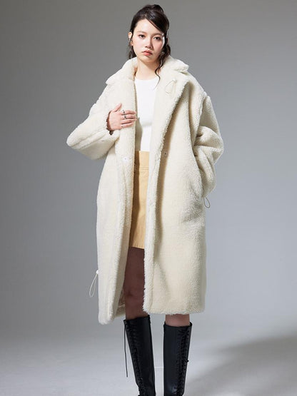 DIDDI MODA Teddy Bear Floral Patch Overcoat