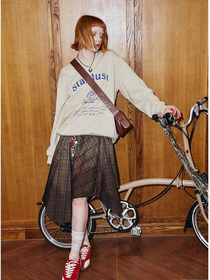 DIDDI MODA Tennis Shell Hand Drawn Slim Fit Fall Cotton Sweatshirt