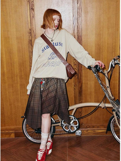 Tennis Shell Hand Drawn Slim Fit Fall Cotton Sweatshirt