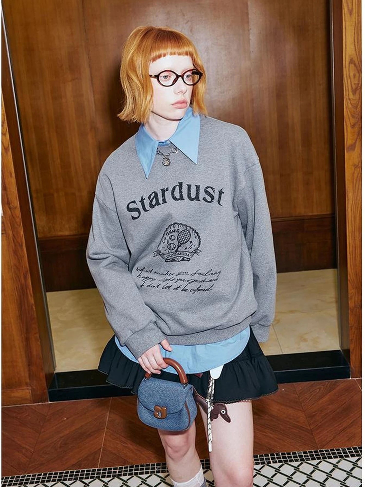 Tennis Shell Hand Drawn Slim Fit Fall Cotton Sweatshirt