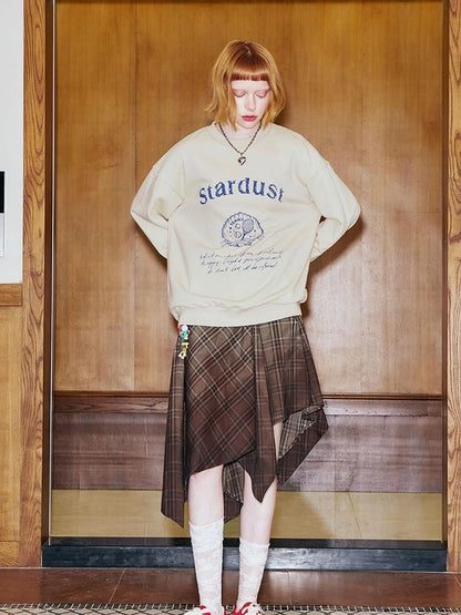 Tennis Shell Hand Drawn Slim Fit Fall Cotton Sweatshirt