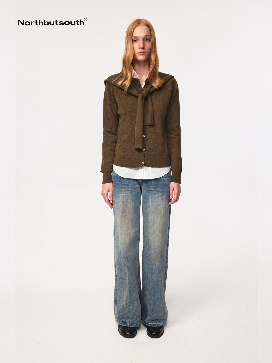 Textured Crease Low Rise Relaxed Jeans