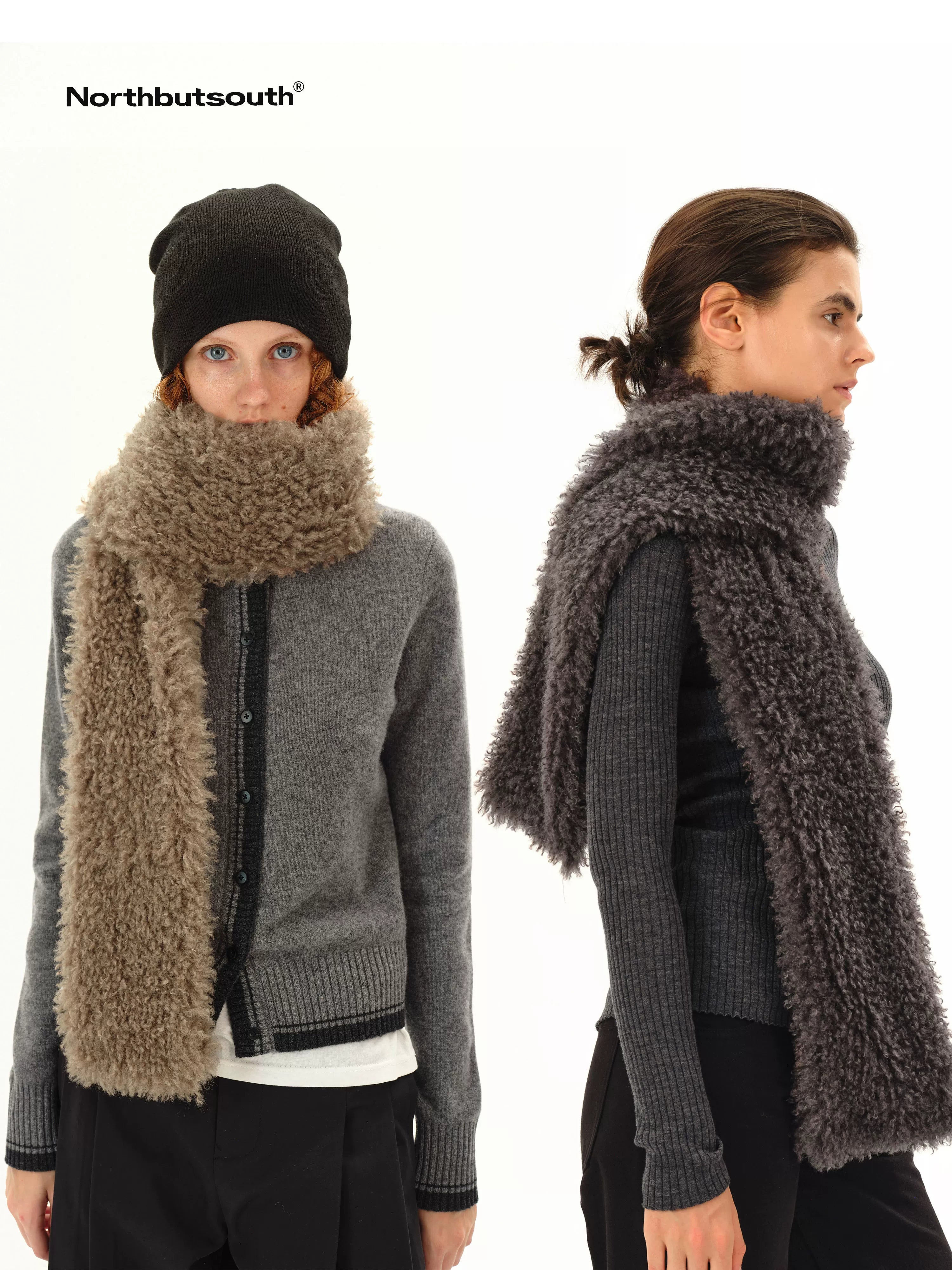 Textured Curly Teddy Plush Faux Fur Women&